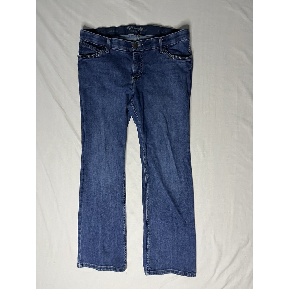 Wrangler Shiloh Ultimate Tiding Denim Jeans Women's 15x32 Blue Boot Cut Western